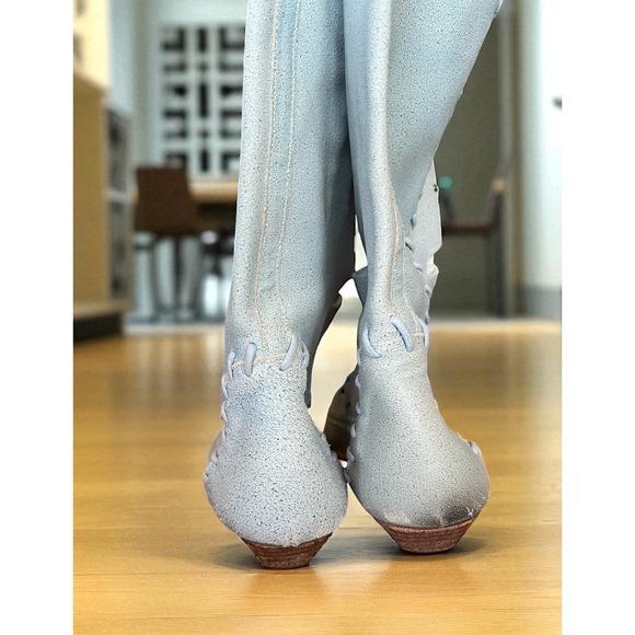 RARE Saks Alter Ego Italian Suede Moccasin Boots‎ 36.5 Vero Cuoio Boho 6.5 Women - Picture 2 of 13